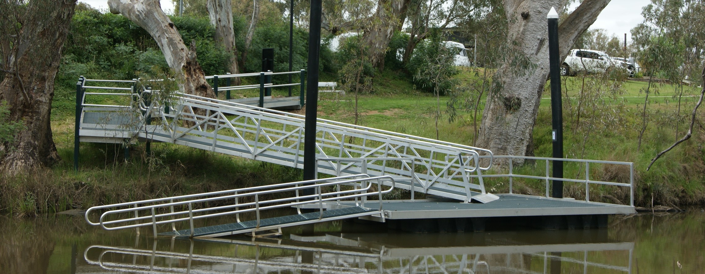 New all-abilities fishing                    platform and kayak launch