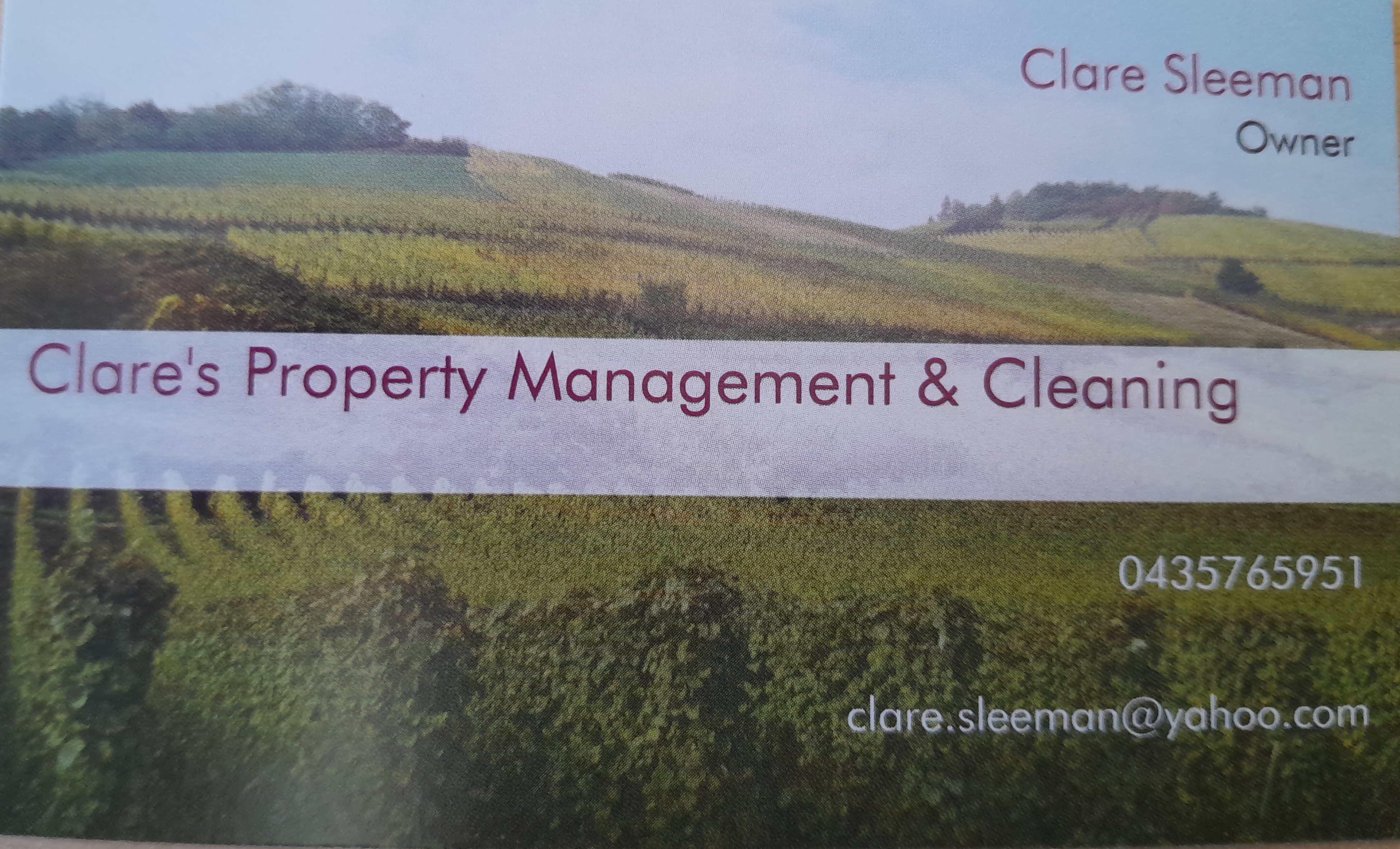 Clares property management and cleaning
